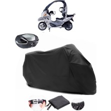 Bmw C1 Siyah Arka Çanta Uyumlu Motosiklet Branda Su Geçirmez Dayanıklı Kumaş