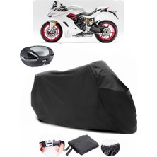 Ducati Supersport S Siyah Arka Çanta Uyumlu Motosiklet Branda Su Geçirmez Dayanıklı Kumaş