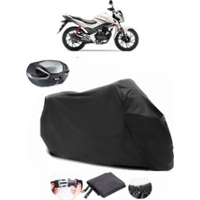 Autoen Honda Cb 125 F Siyah Arka Çanta Uyumlu Motosiklet Branda Su Geçirmez Dayanıklı Kumaş