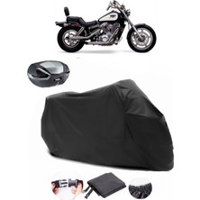 Autoen Honda Vt 1100 Shadow Siyah Arka Çanta Uyumlu Motosiklet Branda Su Geçirmez Dayanıklı Kumaş