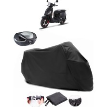 Sym Fiddle Iıı Siyah Arka Çanta Uyumlu Motosiklet Branda Su Geçirmez Dayanıklı Kumaş