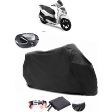 Sym Hd Evo 200 Siyah Arka Çanta Uyumlu Motosiklet Branda Su Geçirmez Dayanıklı Kumaş