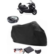 Autoen Suzuki Burgman An 650 Abs Siyah Arka Çanta Uyumlu Motosiklet Branda Su Geçirmez Dayanıklı Kumaş