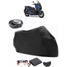Autoen Yamaha X-Max 250 Siyah Arka Çanta Uyumlu Motosiklet Branda Su Geçirmez Dayanıklı Kumaş