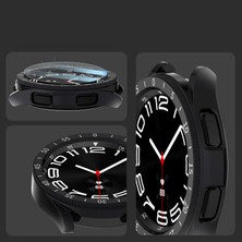 AktarMobile Galaxy Watch 6 Classic 47 mm Uyumlu Ekran Koruyucu & Kasa Koruma Spor Görünüm Bezel Halka 360 Koruma