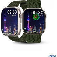 ScHitec Watch HK9 Pro Plus Amoled Ekran Android İos HarmonyOs Uyumlu Akıllı Saat Yeşil