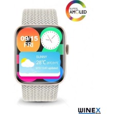 Winex Watch HK9 Pro Plus Amoled Ekran Android İos HarmonyOs Uyumlu Akıllı Saat Beyaz