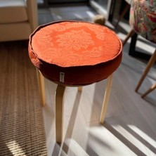 Herdemyesil Renkli Damask Desen Dekoratif Meditasyon Kırlent