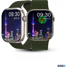 Winex Watch HK9 Pro Plus Amoled Ekran Android İos HarmonyOs Uyumlu Akıllı Saat Yeşil