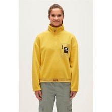 Bad Bear Eva Half-Zip Cider Sarı Yarım Fermuarlu Kadın Polar Sweatshirt
