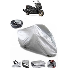 CoverPlus Yamaha X-Max 400 Arka Çanta Uyumlu Motosiklet Brandası Lüx Premium Kalite