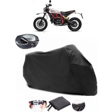 Ducati Scrambler Desert Sled Siyah Arka Çanta Uyumlu Motosiklet Branda Lüx Premium Kalite