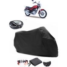 Kanuni Bora 125 Siyah Arka Çanta Uyumlu Motosiklet Branda Lüx Premium Kalite