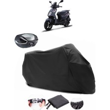 Sym Orbit Iı 125 Siyah Arka Çanta Uyumlu Motosiklet Branda Lüx Premium Kalite
