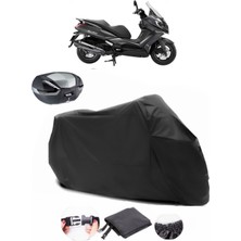 Kymco Downtown 350I Abs Siyah Arka Çanta Uyumlu Motosiklet Branda Lüx Premium Kalite