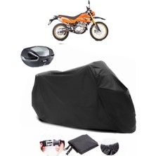 Motoran Cross XF-250 Siyah Arka Çanta Uyumlu Motosiklet Branda Lüx Premium Kalite