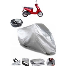 Kanuni Wiki 125 Arka Çanta Uyumlu Motosiklet Brandası Lüx Premium Kalite