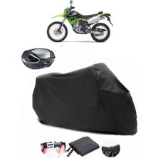 Kawasaki Klx 250 Siyah Arka Çanta Uyumlu Motosiklet Branda Lüx Premium Kalite