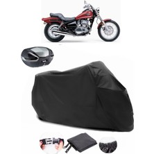 Kawasaki En 500 Siyah Arka Çanta Uyumlu Motosiklet Branda Lüx Premium Kalite