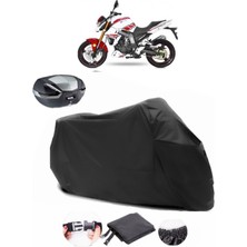Yuki NT-250 Naked Siyah Arka Çanta Uyumlu Motosiklet Branda Lüx Premium Kalite