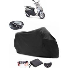 Kanuni Rs 125 Siyah Arka Çanta Uyumlu Motosiklet Branda Lüx Premium Kalite