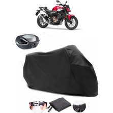Honda Cbf 500 Siyah Arka Çanta Uyumlu Motosiklet Branda Lüx Premium Kalite