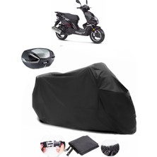 Kanuni Ronny S Siyah Arka Çanta Uyumlu Motosiklet Branda Lüx Premium Kalite