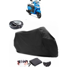 Hero Pleasure 110 Siyah Arka Çanta Uyumlu Motosiklet Branda Lüx Premium Kalite