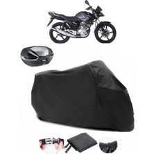 Yamaha Ybr 125 Siyah Arka Çanta Uyumlu Motosiklet Branda Lüx Premium Kalite
