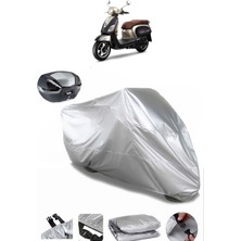 CoverPlus Sym Fiddle Iıı 125 Arka Çanta Uyumlu Motosiklet Brandası Lüx Premium Kalite