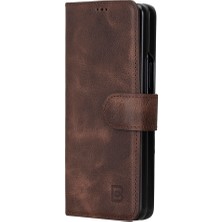 Bouletta Samsung Galaxy Z Fold5 Uyumlu Deri Cüzdanlı Kılıf TN03