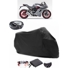 Ducati Supersport Siyah Arka Çanta Uyumlu Motosiklet Branda Lüx Premium Kalite