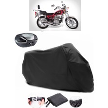 CoverPlus Falcon Comfort 180 Siyah Arka Çanta Uyumlu Motosiklet Branda Lüx Premium Kalite