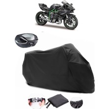 Kawasaki Ninja H2 Siyah Arka Çanta Uyumlu Motosiklet Branda Lüx Premium Kalite