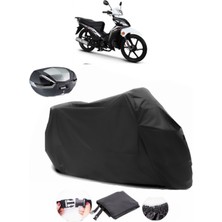 Rks Rodos 100 Siyah Arka Çanta Uyumlu Motosiklet Branda Lüx Premium Kalite