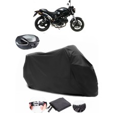 Ducati Monster 695 Siyah Arka Çanta Uyumlu Motosiklet Branda Lüx Premium Kalite
