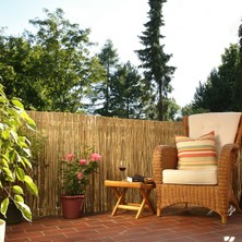 115CM Yükseklik x 600CM Genişlik Bambu Kamış Hasır Çit Dekoratif Bahçe Balkon ve Duvar Çiti Reed Fence