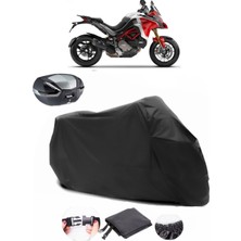 Ducati Multistrada 1260 Pikes Peak Siyah Arka Çanta Uyumlu Motosiklet Branda Lüx Premium Kalite