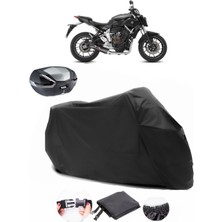 Yamaha Mt-07 Siyah Arka Çanta Uyumlu Motosiklet Branda Lüx Premium Kalite
