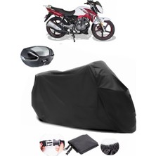 Arora Ar 185-16 Fırtına Siyah Arka Çanta Uyumlu Motosiklet Branda Lüx Premium Kalite