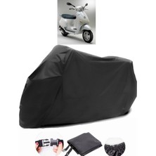 Vespa Et 4 Siyah Motosiklet Branda Lüx Premium Kalite