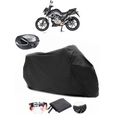 CoverPlus Mondial 125 Drift L Cbs Siyah Arka Çanta Uyumlu Motosiklet Branda Lüx Premium Kalite