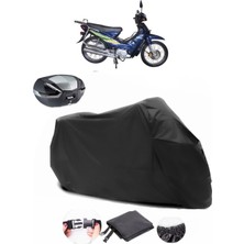 Çelik Motor Xgj 100-7 Siyah Arka Çanta Uyumlu Motosiklet Branda Lüx Premium Kalite