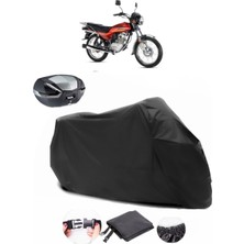 Honda Cgl 125 Siyah Arka Çanta Uyumlu Motosiklet Branda Lüx Premium Kalite