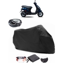 Piaggio Zip 100 Siyah Arka Çanta Uyumlu Motosiklet Branda Lüx Premium Kalite