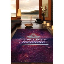 Homshtag Nefret Etme Meditasyon Yap Lacivert Halı Meditasyon Halısı Özel Tasarım Neon Halı Hediyelik