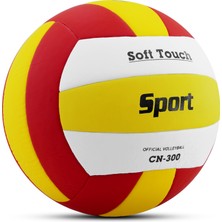 Telvesse Voleybol Topu Soft Touch Yapıştırma Yumuşak Yüzey 18 Panel 5 Numara Kırmızı