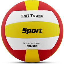 Telvesse Voleybol Topu Soft Touch Yapıştırma Yumuşak Yüzey 18 Panel 5 Numara Kırmızı