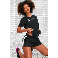 Nike Dri-Fit Double Swoosh Run Tee Kısa Kollu Kadın Koşu Spor Antrenman Tişörtü