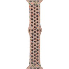 Space-M Apple Watch Seri 1/2/3/4/5/6/7/8/se/ultra 38MM 40MM 41MM Yeni Seri Renk Desenli Kordon Silikon Strap Kayış Krd-02